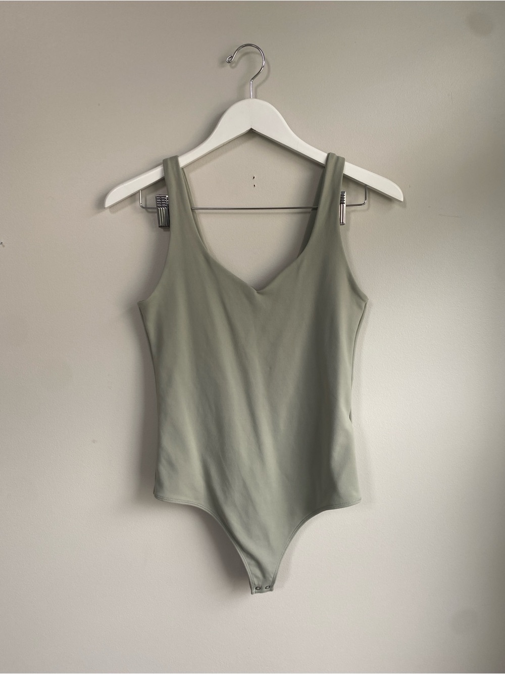 Abercrombie & Fitch Soft AF Sage Green Seamless Bodysuit